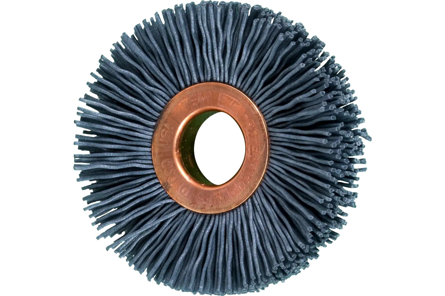 Picture of Pferd M-BRAD® Tube Center Wheel Brush 2" Dia. .022/320 Grit Silicon Carbide 1/2" Arbor